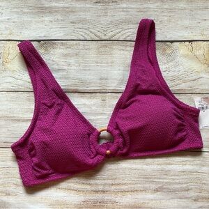 Old Navy Crochet O Ring Bikini Swim Top NWT Women’s Size Medium Pink